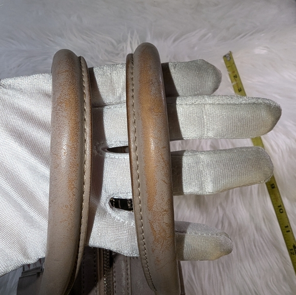 MCM Boston Bag White Pink Beige - Picture 11 of 16